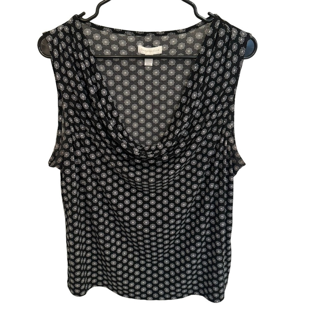 Charter Club Sleeveless Top. Size XL. Cowl Neckline